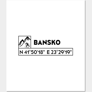 Bansko Coordinates Posters and Art